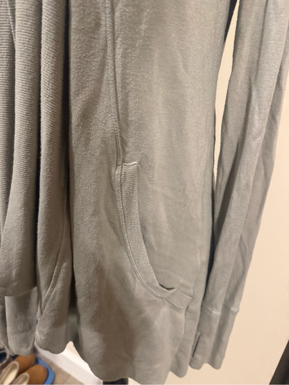 Athleta | Light Sage Draped Open-Front Cardigan - Picture 7 of 8
